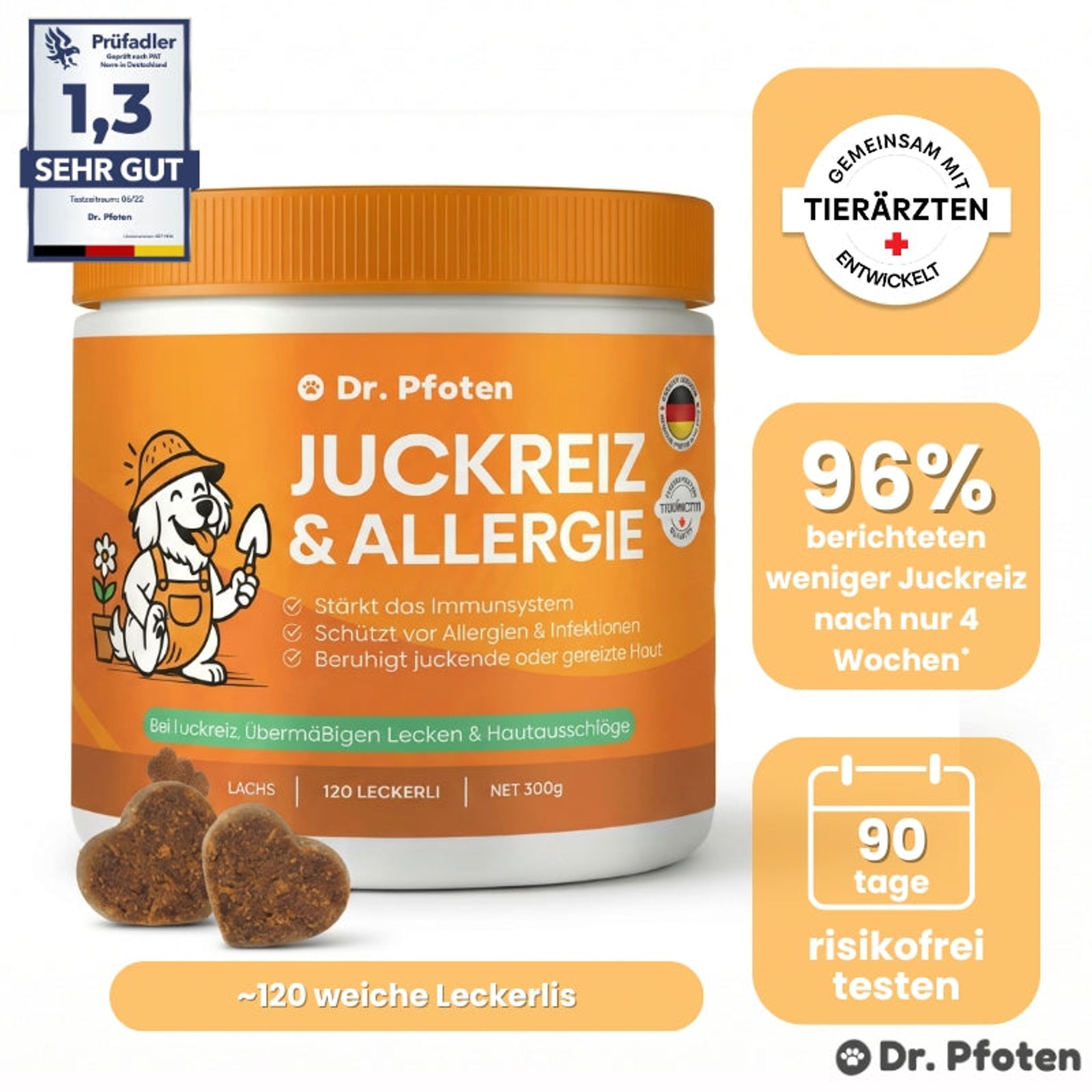 Dr. Pfoten Juckreiz und Allergie Leckerlis